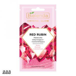 Bielenda Crystal Glow RED RUBIN Nourishing & Brightening Mask 8g