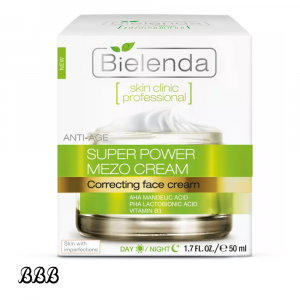 Bielenda Skin Clinic Professional Day/Night Active Correcting Face Cream With Mandelic Acid + Lactobionic Acid - 50ml
