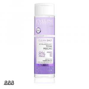 Eveline Clean Shot Smoothing Toner Peeling 8% Acid Complex 200ml